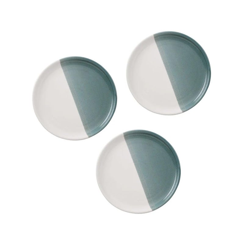 rena germany Rena Ocean Dinner Set (3 Pcs) - Premium Porcelain Dinner Plates, Duet Collection, Durable Porcelain Crockery Set, Microwave & Dishwasher Safe (Dinner Plate - 26.3 cm) - Image 2