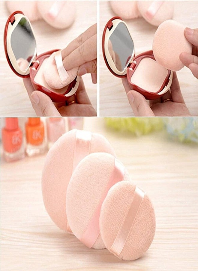 Ruby Face Rubyface Pure Cotton Powder Puff,Puff, for Powder Foundation, 3 Normal size, Blending for Loose Powder Mineral Powder Body Powder (12pcs-BIG) - Image 5