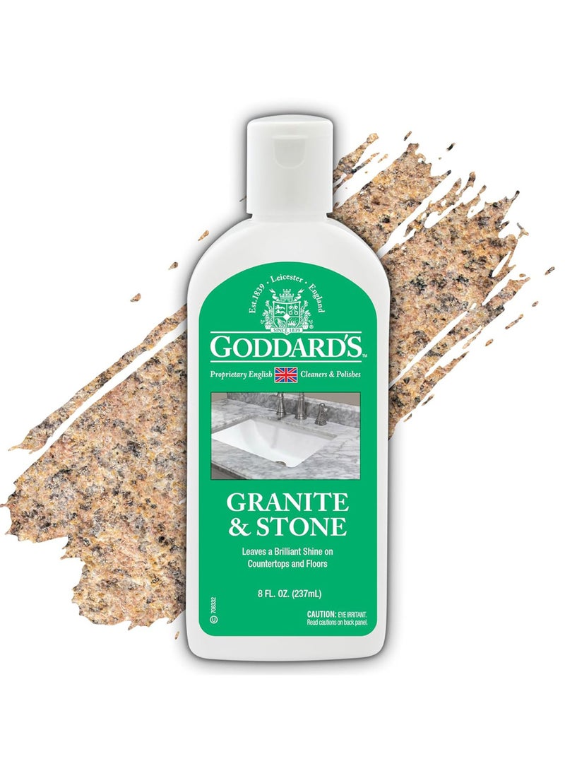 GODDARD'S Goddard’s Marble & Granite Polish Carnauba Wax Countertop Cleaner for Scratches & Stains on Kitchen Island, Stone Surfaces, Sealer & Protectant, 8 oz - Image 1