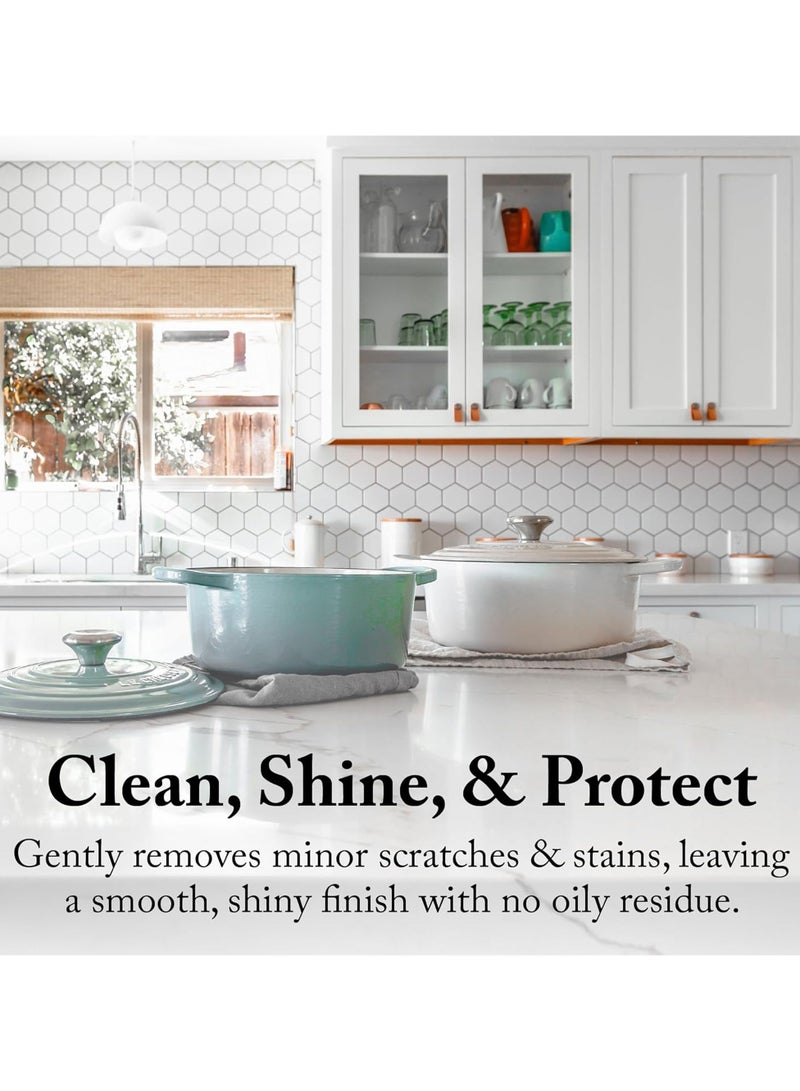 GODDARD'S Goddard’s Marble & Granite Polish Carnauba Wax Countertop Cleaner for Scratches & Stains on Kitchen Island, Stone Surfaces, Sealer & Protectant, 8 oz - Image 3