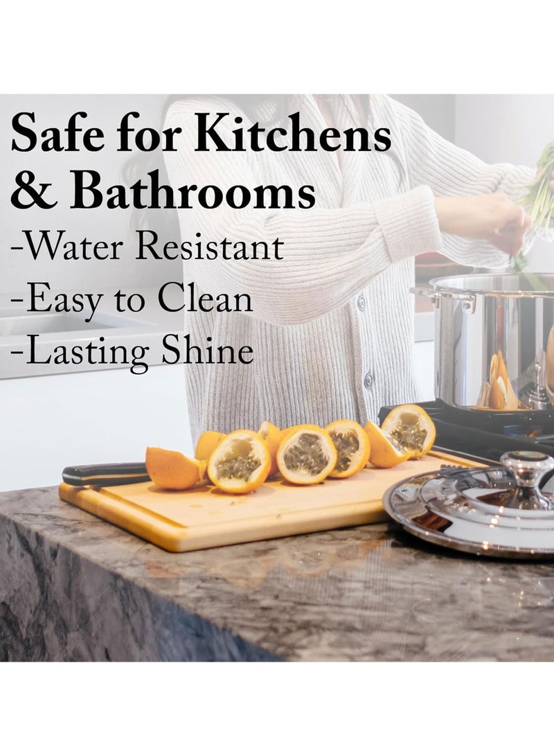 GODDARD'S Goddard’s Marble & Granite Polish Carnauba Wax Countertop Cleaner for Scratches & Stains on Kitchen Island, Stone Surfaces, Sealer & Protectant, 8 oz - Image 5