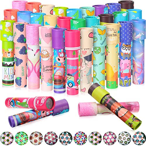 Yunsailing 30 Pcs Classic Kaleidoscopes Party Favors Vintage Mini Kaleidoscope Party Favor Educational Toy for Kids Valentine's Return Gifts School Classroom Prizes Goodie Bag Fillers(Lovely) - Image 1