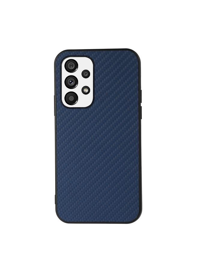 S-TOP Case For Samsung Galaxy A73 5G Accurate Hole Carbon Fiber Texture PU Phone Case - Image 1