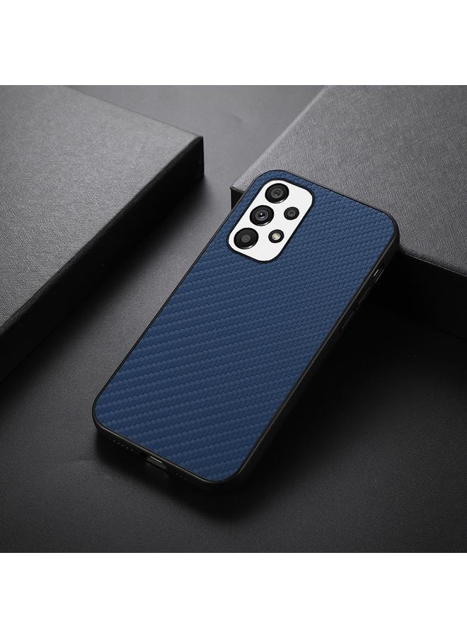 S-TOP Case For Samsung Galaxy A73 5G Accurate Hole Carbon Fiber Texture PU Phone Case - Image 2