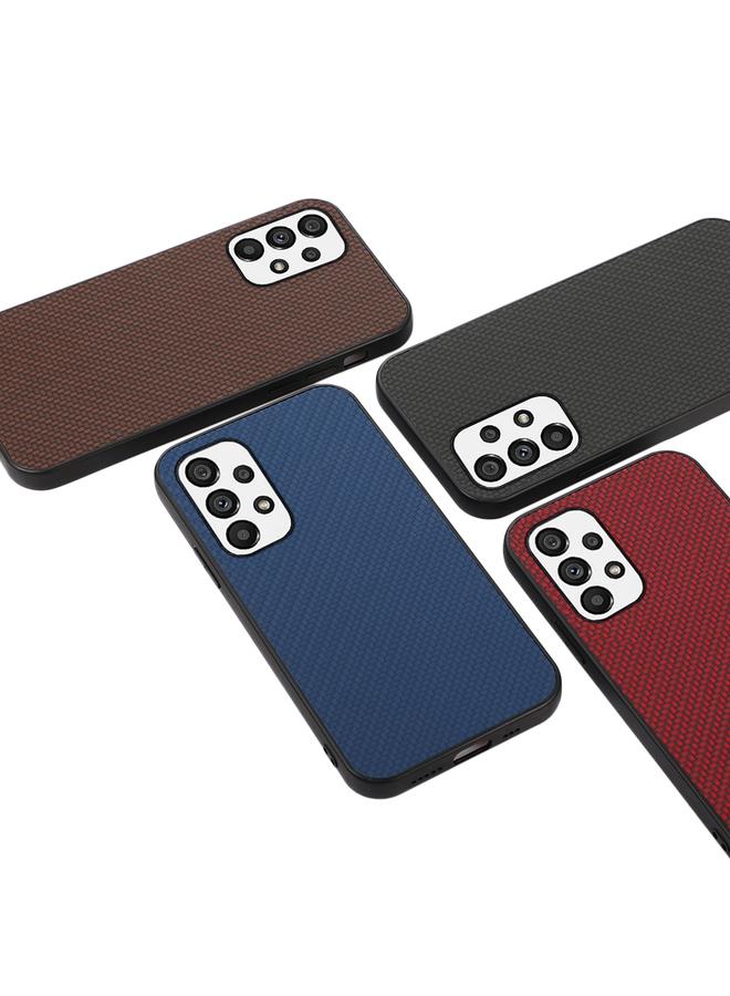 S-TOP Case For Samsung Galaxy A73 5G Accurate Hole Carbon Fiber Texture PU Phone Case - Image 4