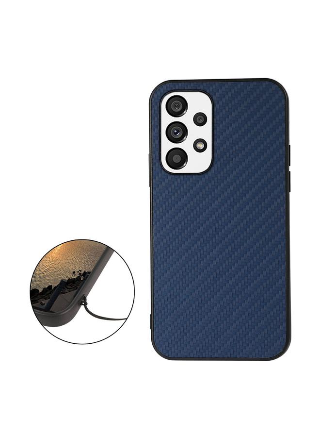 S-TOP Case For Samsung Galaxy A73 5G Accurate Hole Carbon Fiber Texture PU Phone Case - Image 3