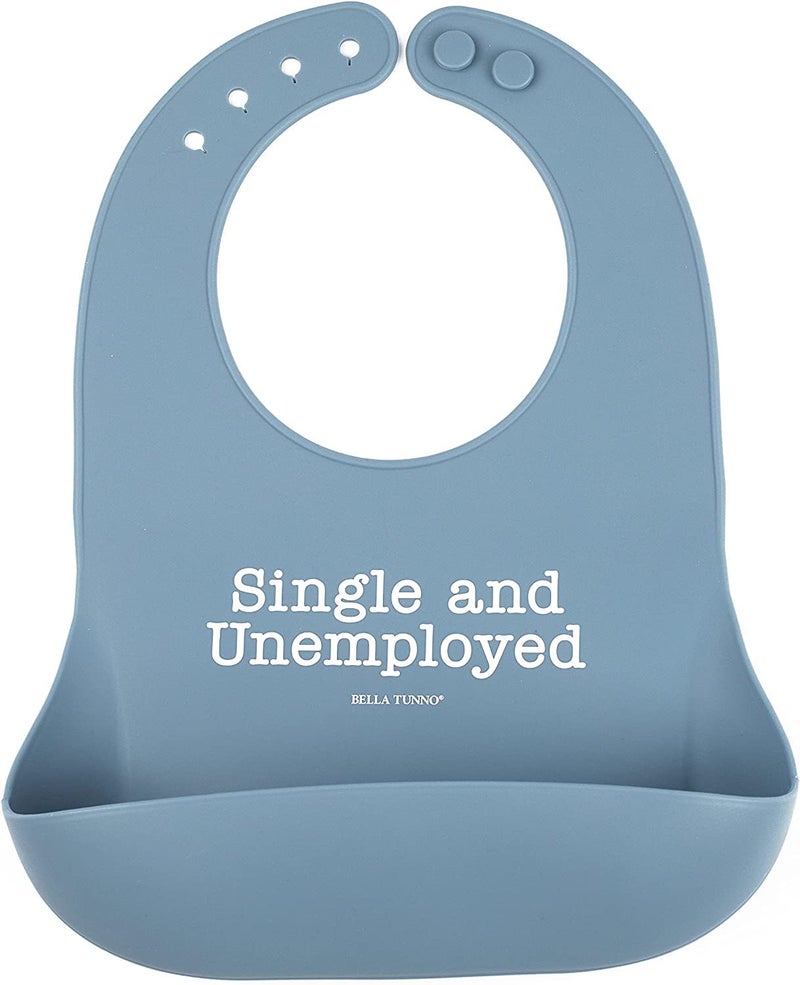 Bella Tunno Wonder Bib - Adjustable Silicone Baby Bibs for Girls & Boys, Durable and Waterproof BPA Free Silicone, Single and Unemployed, One Size, WB228 - Image 1