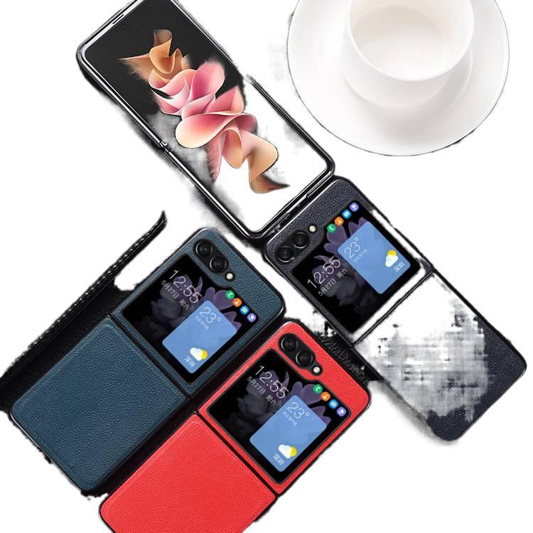غطاء واقي | مقاوم للصدمات لـ Samsung Galaxy Z Flip 6 | Leather ملمس جلد - Image 4