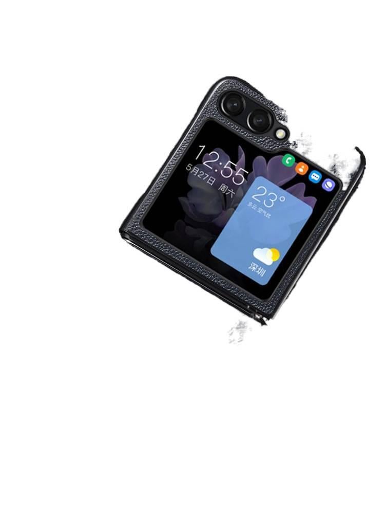 غطاء واقي | مقاوم للصدمات لـ Samsung Galaxy Z Flip 6 | Leather ملمس جلد - Image 1