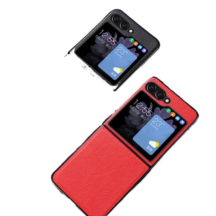 غطاء واقي | مقاوم للصدمات لـ Samsung Galaxy Z Flip 6 | Leather ملمس جلد - Image 3
