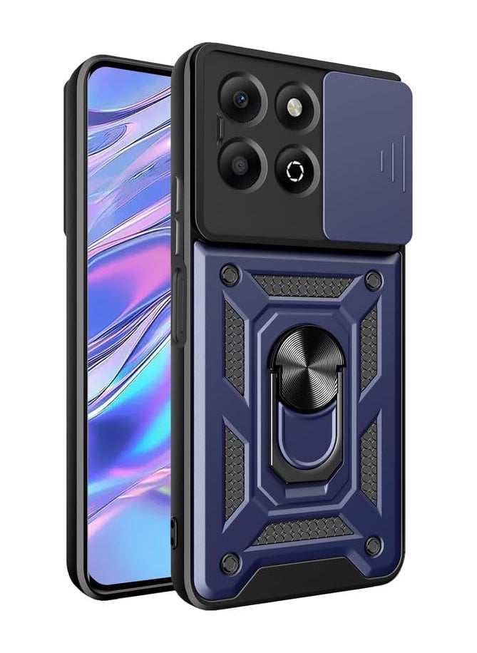 Generic Shield Full Protection Case With Metal Ring &Slide Camera Cover For honor x7c cover  - Image 2