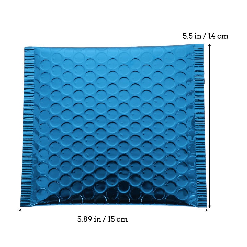 Blue Aluminum Foil Bubble Mailing Bags Self Seal Padded Envelope Mailers 50pcs - Image 3