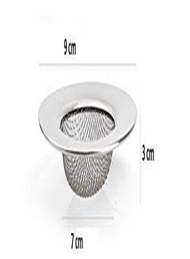 Skywalk Stainless Steel Kitchen Drain Basin Basket Filter Stopper Sink Drainer Jali (Size-9cm) Set of 2 pcs - Image 3