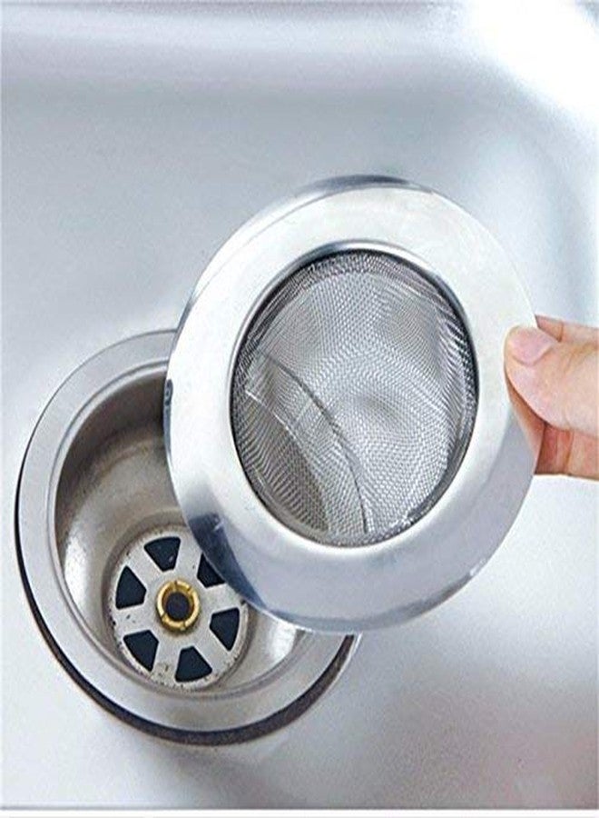 Skywalk Stainless Steel Kitchen Drain Basin Basket Filter Stopper Sink Drainer Jali (Size-9cm) Set of 2 pcs - Image 1
