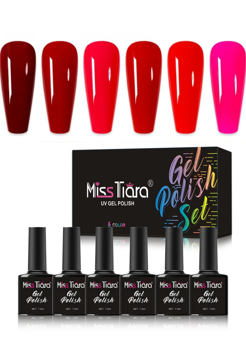 MissTiara 6-Piece UV and LED Nail Gel Polish Set A19  - Image 4