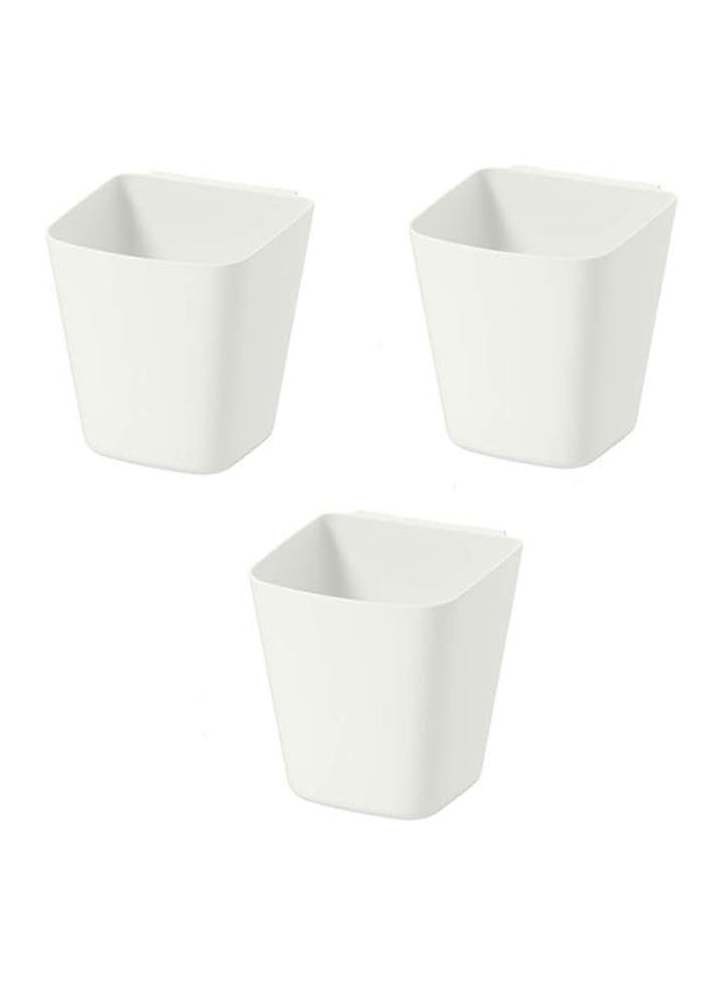 Set Of 3 Container  White