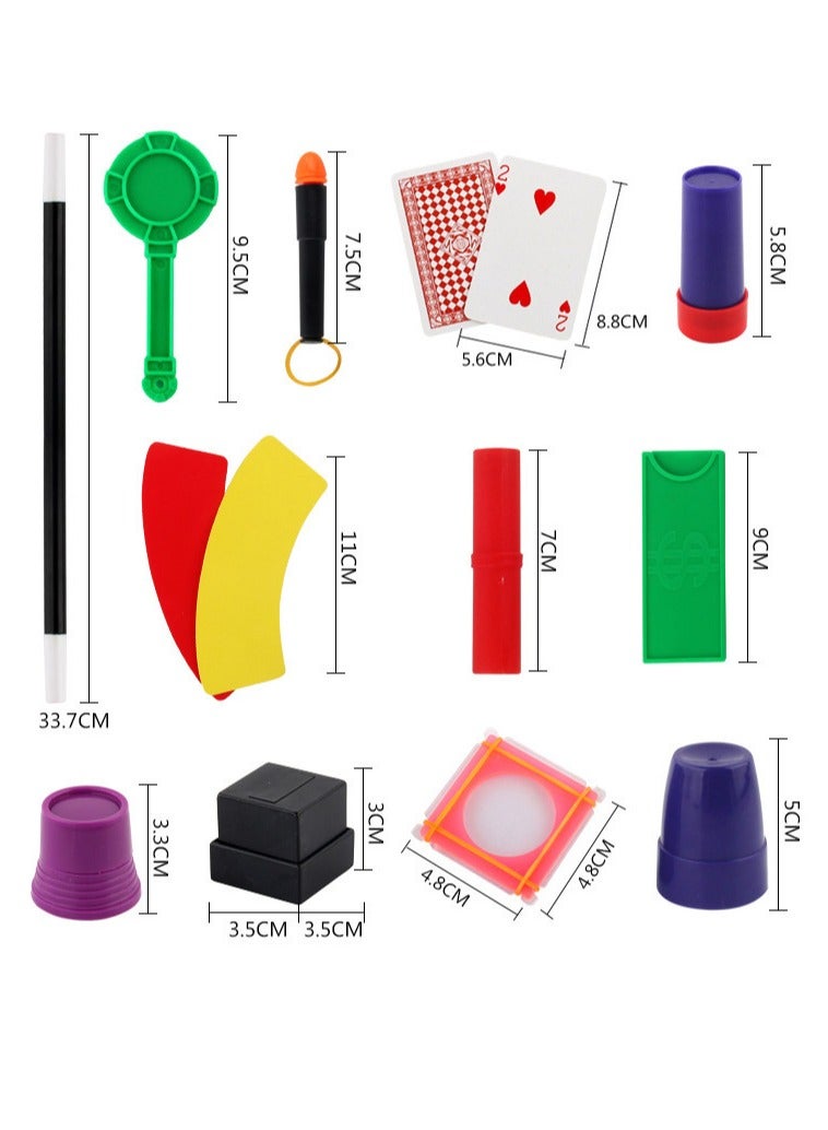 Y&D 17-Piece Creative And Imaginative Starter Magic Tricks Portable Set For Children Box of Magic Tricks for Kids & Adults Magic Box Gift for Kids Magic Set Magician Game Indoor Game Magic Set for Children Best Gift for Beginners - Image 4