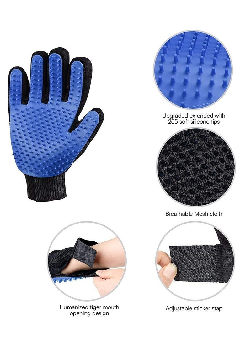 Generic Pet Grooming Glove - Pet Hair Remover – Mitt Brush - DE shedding Brush Glove - Glove Brush for Gentle Massage – Molting - For Cats & Dogs with Long & Short Fur  - Image 3