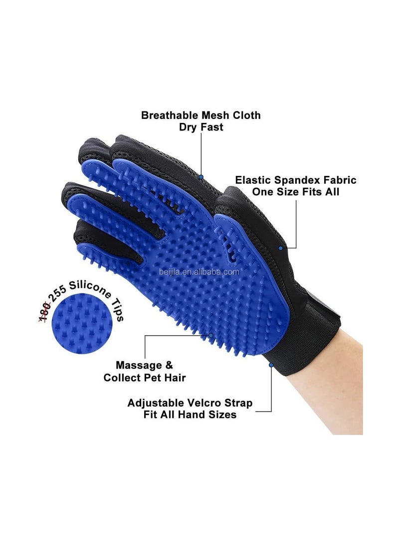 Generic Pet Grooming Glove - Pet Hair Remover – Mitt Brush - DE shedding Brush Glove - Glove Brush for Gentle Massage – Molting - For Cats & Dogs with Long & Short Fur  - Image 2