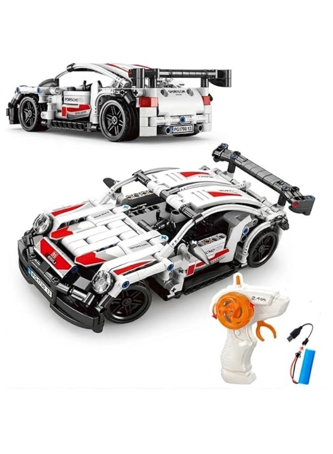 RC Car Building Kit  389 PCS, 1:16 Scale Remote Control Sports Car Toy, 2.4GHz DIY Construction Blocks Set for Kids Boys 6+ Years, STEM Educational Racing Model with Controller - Image 1