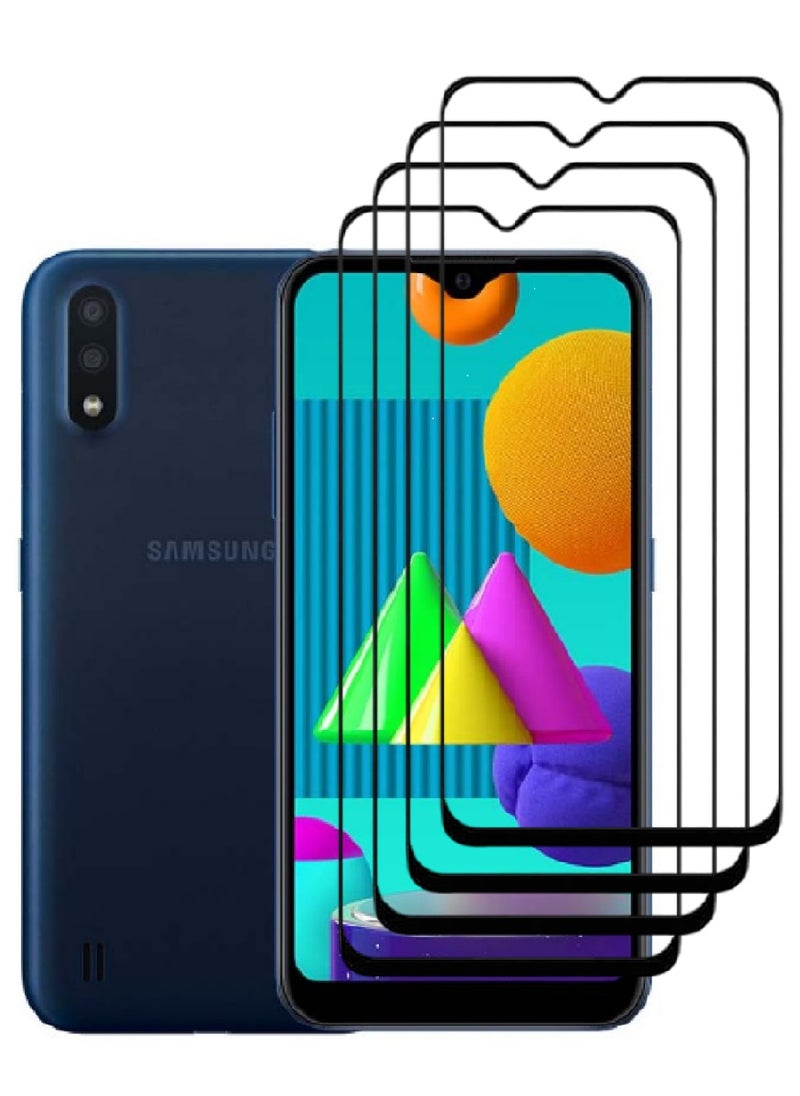 AINA 4 Pieces Tempered Glass Screen Protector 5D Designed For Samsung Galaxy M01 Full Glue Edge to Edge Full Screen Coverage And Bubble Free - Image 1
