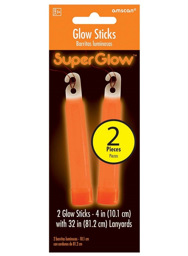 Amscan Orange Red Glow Sticks Plastic Necklaces 2 Ct. ; Party Favor  - Image 2