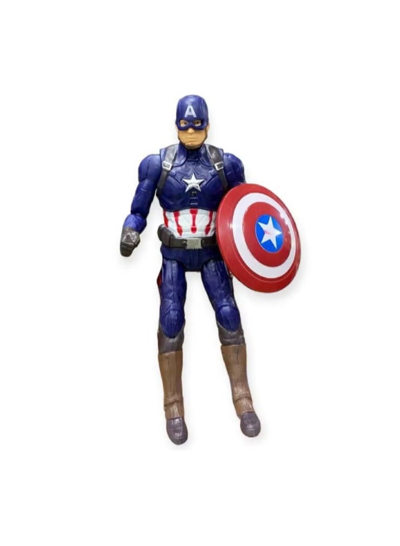 مجموعة ألعاب شخصيات أفنجرز كابتن أمريكا المتحركة - شخصية بطل خارق مزودة بأضواء - أفضل هدية للأولاد - Image 1