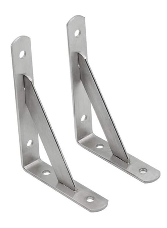 Rubik Shelf Brackets 8 inch - 2pcs Stainless Steel Right Angle Wall Bracket with Detachable Supporting Insert, Corner Support L Brace Joint for Table Bench, Space Saving DIY  - Image 3