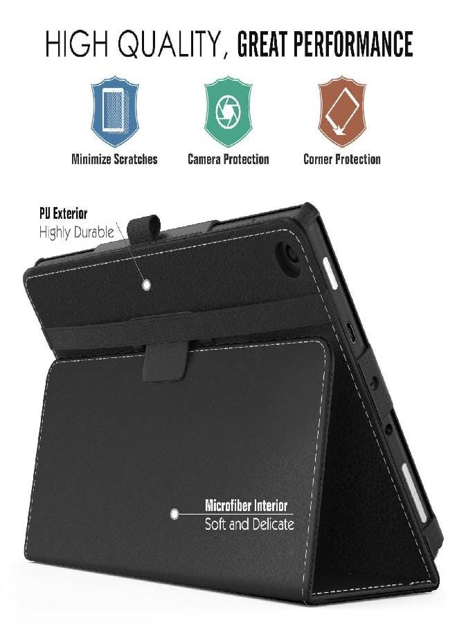 MoKo MoKo Case for All-New Amazon Fire HD 8 Tablet (7th/8th Generation, 2017/2018 Release) - Slim Folding Stand Cover for Fire HD 8, Black (with Auto Wake/Sleep)  - Image 3