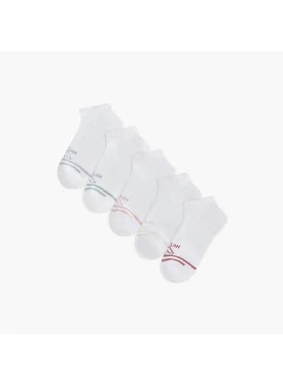 شو اكسبرس Women's Logo Print Ankle Length Socks - Set of 5