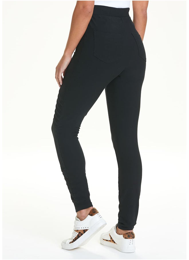 Matalan Black Biker Jeggings  - Image 3