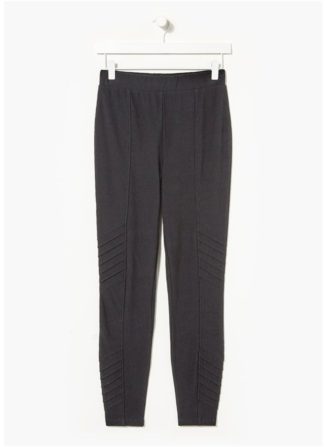 Matalan Black Biker Jeggings  - Image 1