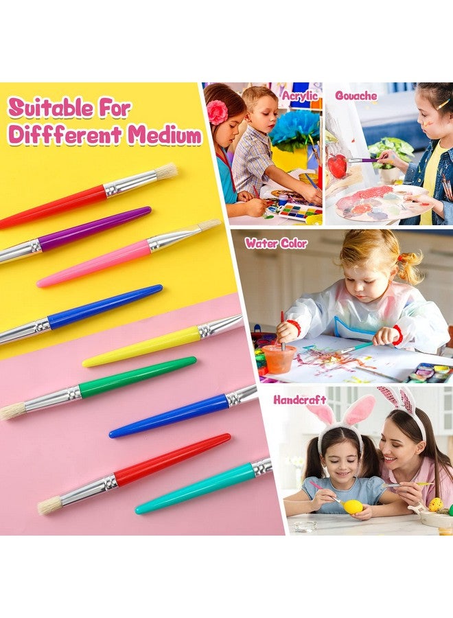 Sherr 64 Pcs Paint Brushes For Kids Kids Toddler Paint Brushes Sets Art Supplies Large Chubby Round And Flat Paint Brush For School Washable Paint Acrylic Oil Paint - Image 5