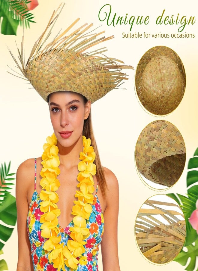 BESPORTBLE Hawaii Luau Hat, Funny Farmer Mexican Party Hat for Women Men Summer Beach Party Costumes Accessories - Image 2