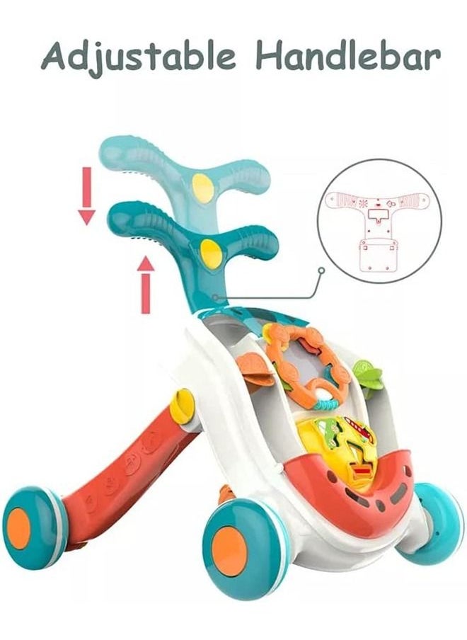 BAYBEE 2 in 1 Baby Activity Walker for Kids Baby Push Walker for Baby with Adjustable Handle Height Light Balls Shapes Detachable Rattles Activity Kids Walker for Baby Boys Girls 6 to 24 Months  - Image 3