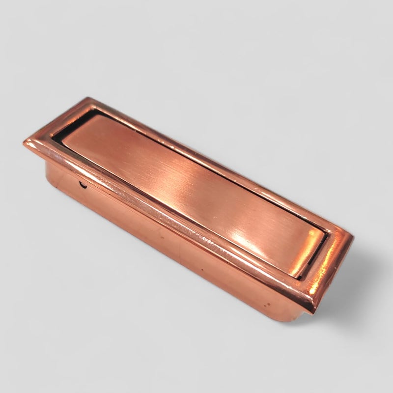 VicTac Pocket Door Edge Pull Concealed Handle for Sliding Door Rose Gold Copper Finish Zinc Handle Pack of 2 Size 3 inch - Image 5