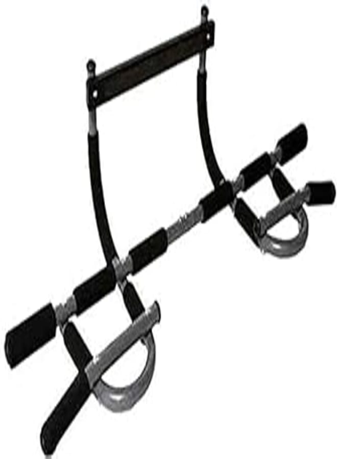 قضيب سحب من Iron Gym، جهاز تمرين مثبت على شكل Power Trainer Pro Doo، مادة الفولاذ، اللون أسود