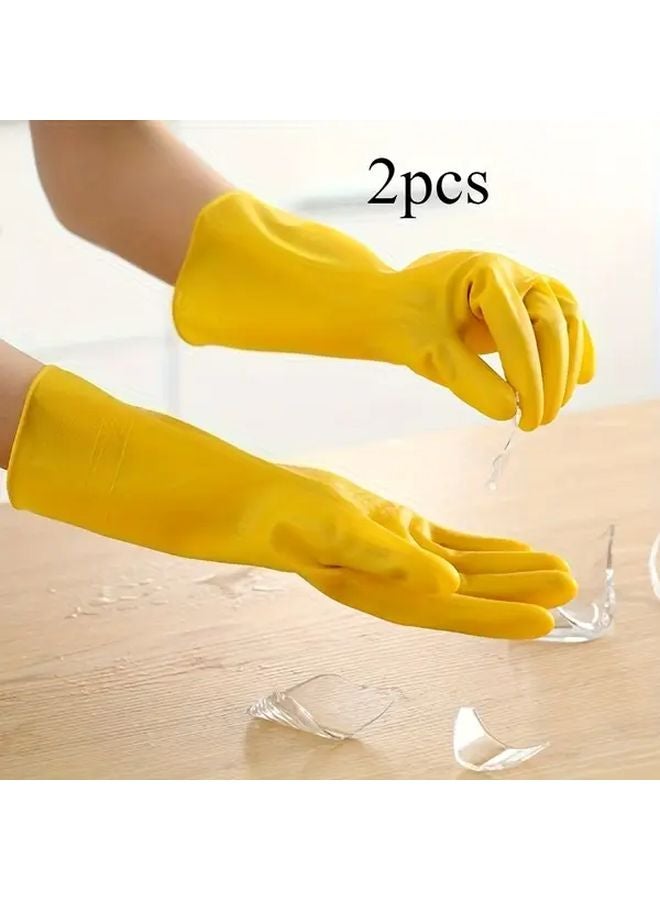 Large Kitchen Dishwashing Gloves Reusable Household Non Slip Cleaning Gloves 2pcs - Image 1