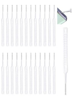 Patelai 60 Pieces Mini Shower Head Cleaning Brush Anti-Clogging Nylon Cleaning Brush Hole Cleaning Brush for Shower for Window Slot, Phone, Keyboard, Car Vent, Straw  - Image 2