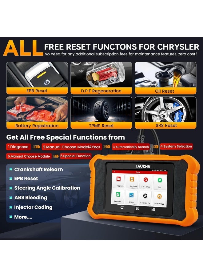 Launch Launch X431 Elite 2.0 Bidirectional Tool Fit for Chrysler, for Dodge, for Jeep, 2025 Upgrade Configure Full System Diagnostic, 100+ Free Resets, AutoVIN, Lifetime Free Update  - Image 3