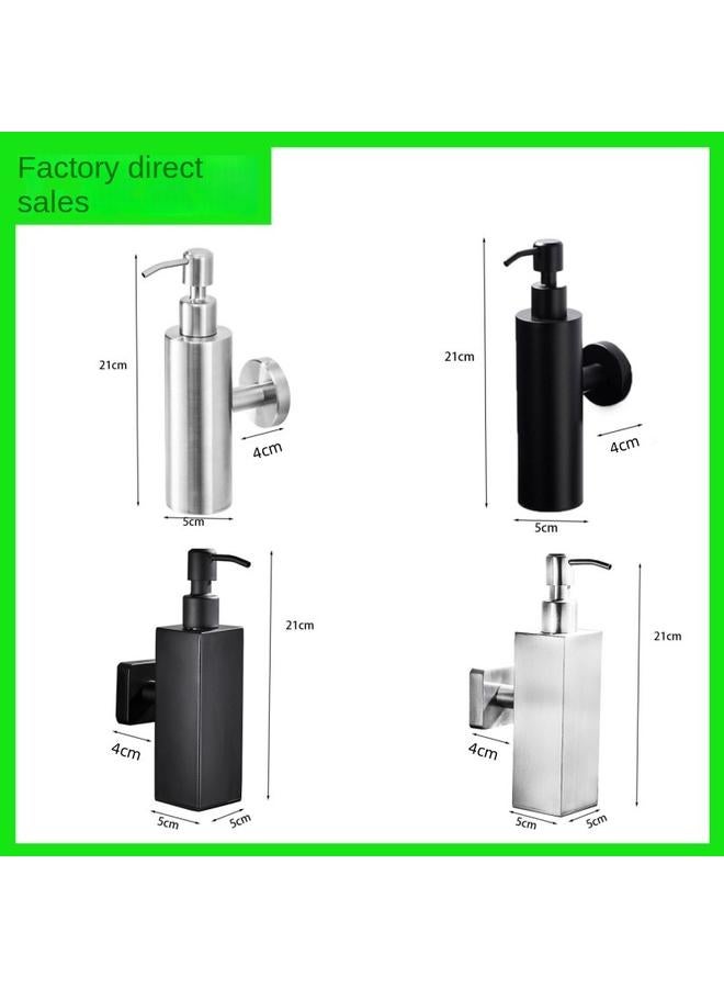 الأزرق جي دبليو 304 صابونين من الفولاذ المقاوم للصدأ معلق على الحائط ، شامبو الفندق ، هلام الاستحمام ، صندوق سائل سائل الضغط الأسود زجاجة الصابون - Image 2