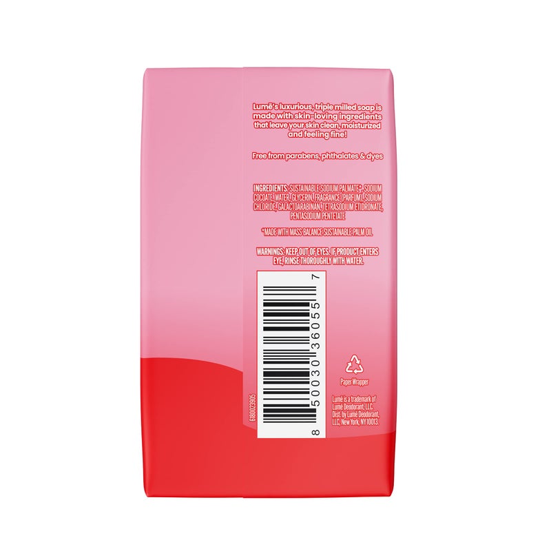Lume Triple Milled Bar Soap - Rich Moisture & Gentle Cleansing - Paraben Free, Phthalate Free, Skin Safe - 5 ounce (Peony Rose) - Image 2