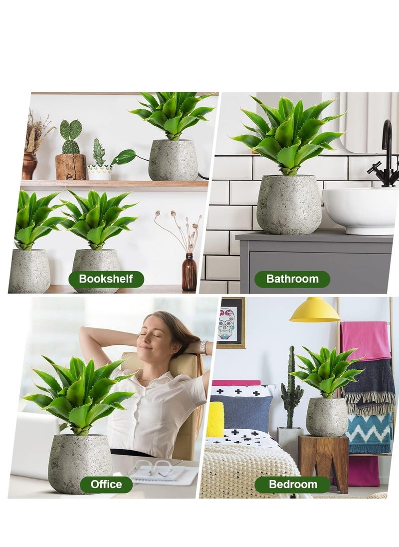 SYOSI - 4 Pcs Artificial Succulents Plants Large Fake Faux Unpotted Leaves Realistic Aloe Plant DIY Crafting Greenery Indoor Decor for Home Wedding Party Wall Festival Office - Image 1