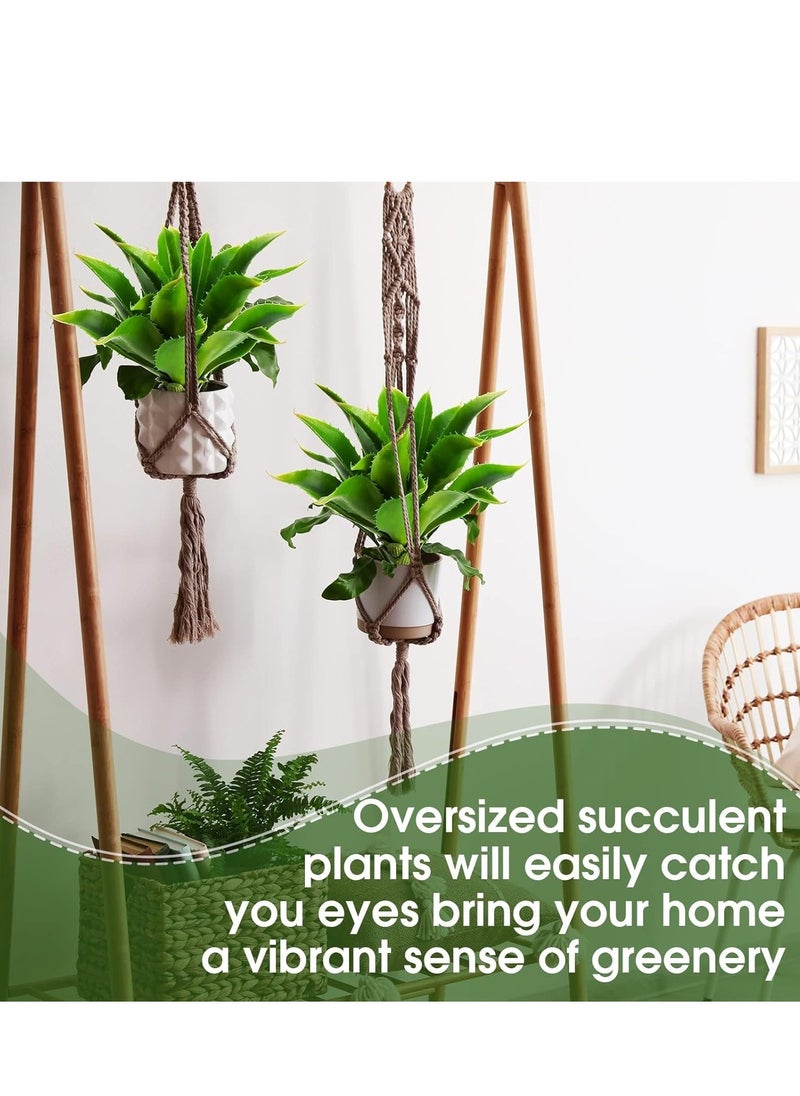 SYOSI - 4 Pcs Artificial Succulents Plants Large Fake Faux Unpotted Leaves Realistic Aloe Plant DIY Crafting Greenery Indoor Decor for Home Wedding Party Wall Festival Office - Image 1