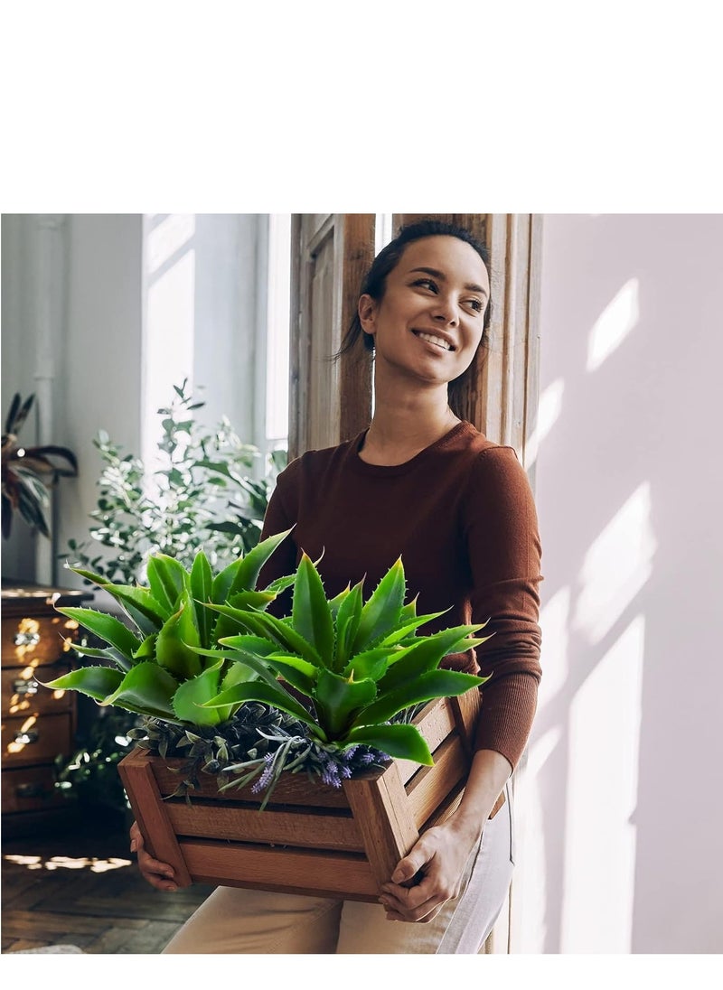 SYOSI - 4 Pcs Artificial Succulents Plants Large Fake Faux Unpotted Leaves Realistic Aloe Plant DIY Crafting Greenery Indoor Decor for Home Wedding Party Wall Festival Office - Image 1