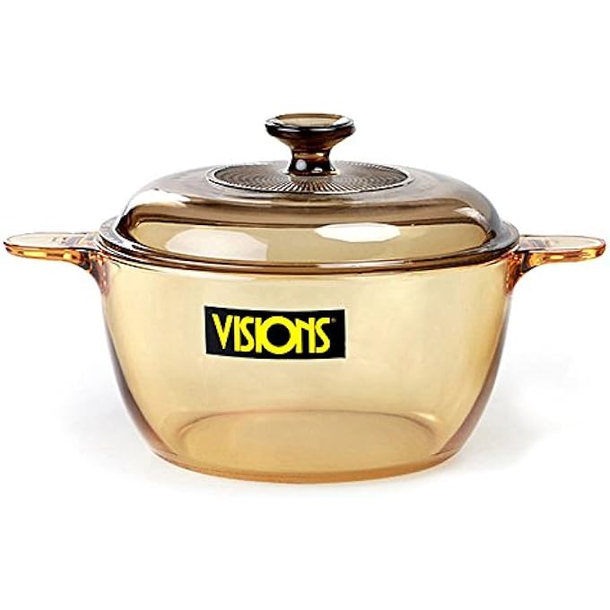 Visions 25 Litre Pyroceram Glass Cookpot With Glass Cover Amber - Image 1