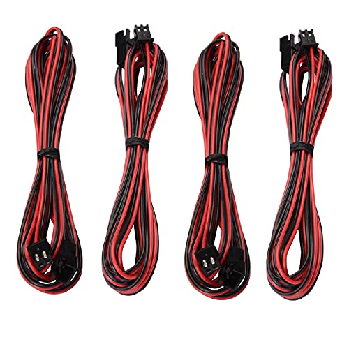 R REIFENG 4pcs 2M 3D Printer Parts Cooling Fan Extension Cable Wire 2pin Xh2.54 Connection Line Male Female - Image 1