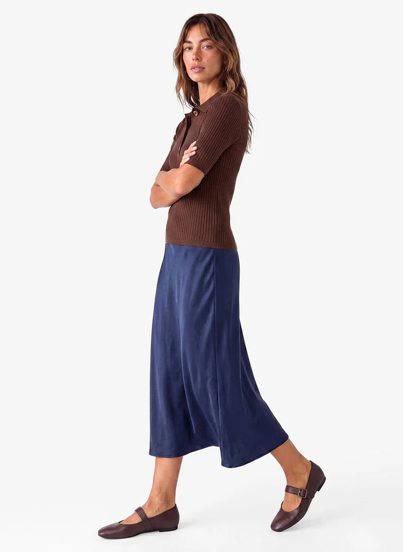 كوتون Satin Skirt