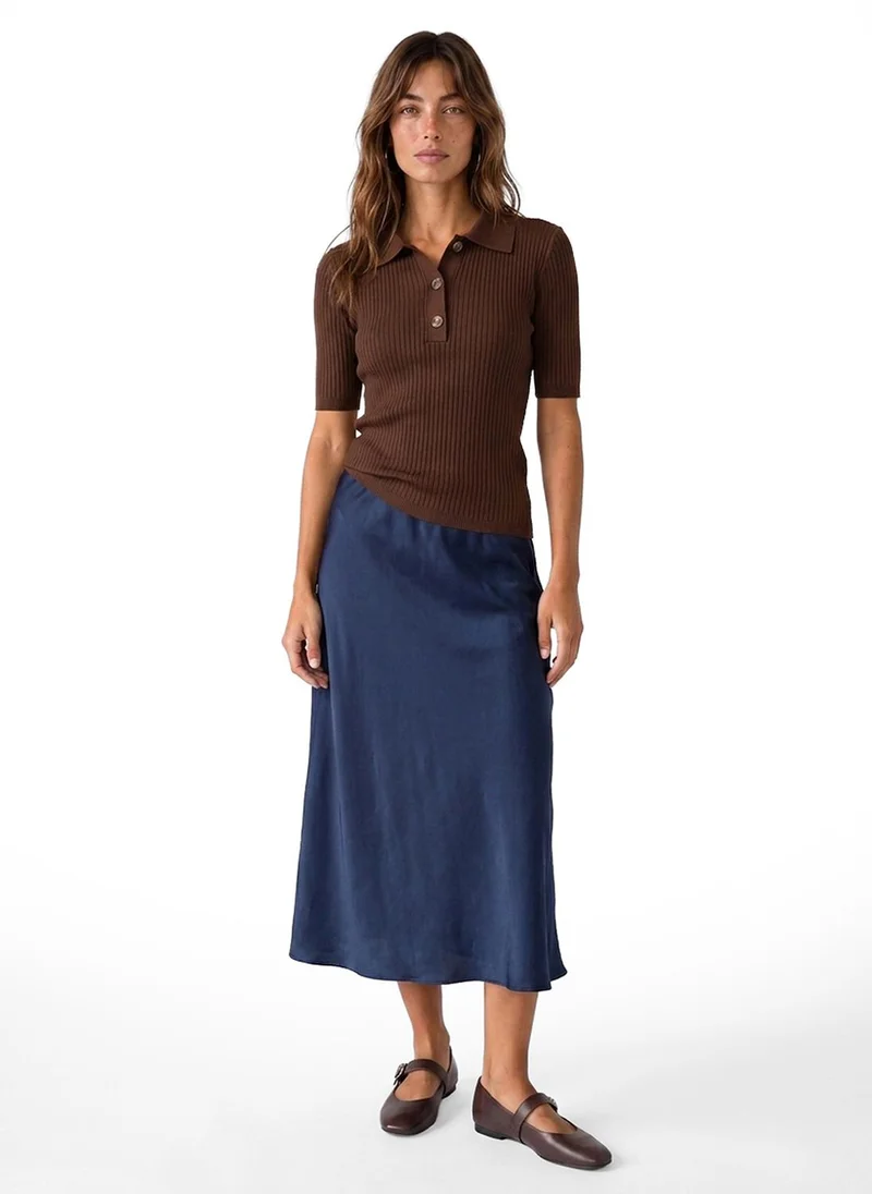 كوتون Satin Skirt