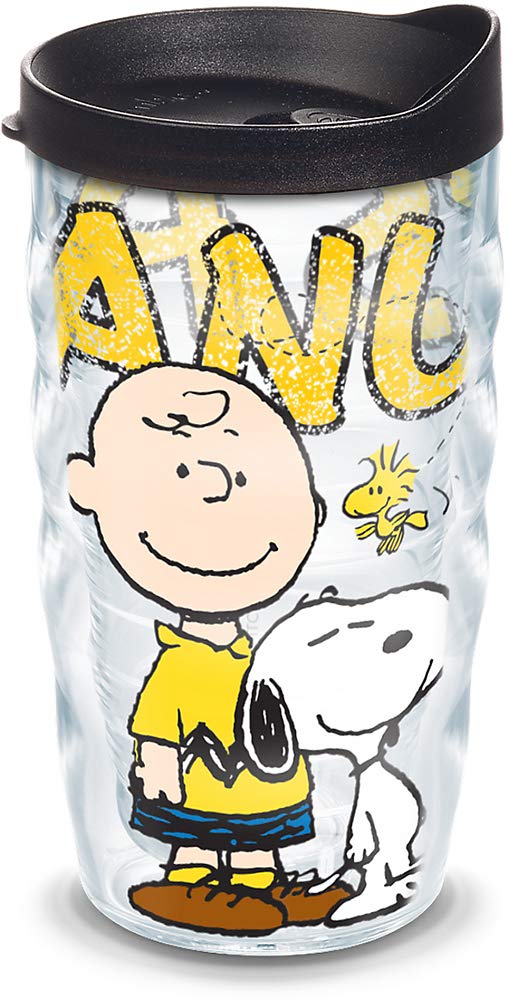 Tervis Made in USA Double Walled Peanuts Colossal Insulated Tumbler Cup Keeps Drinks Cold & Hot, 10oz Wavy, Classic - Image 1